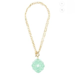 Zenzi Baroque Pendant Resin Long Necklace